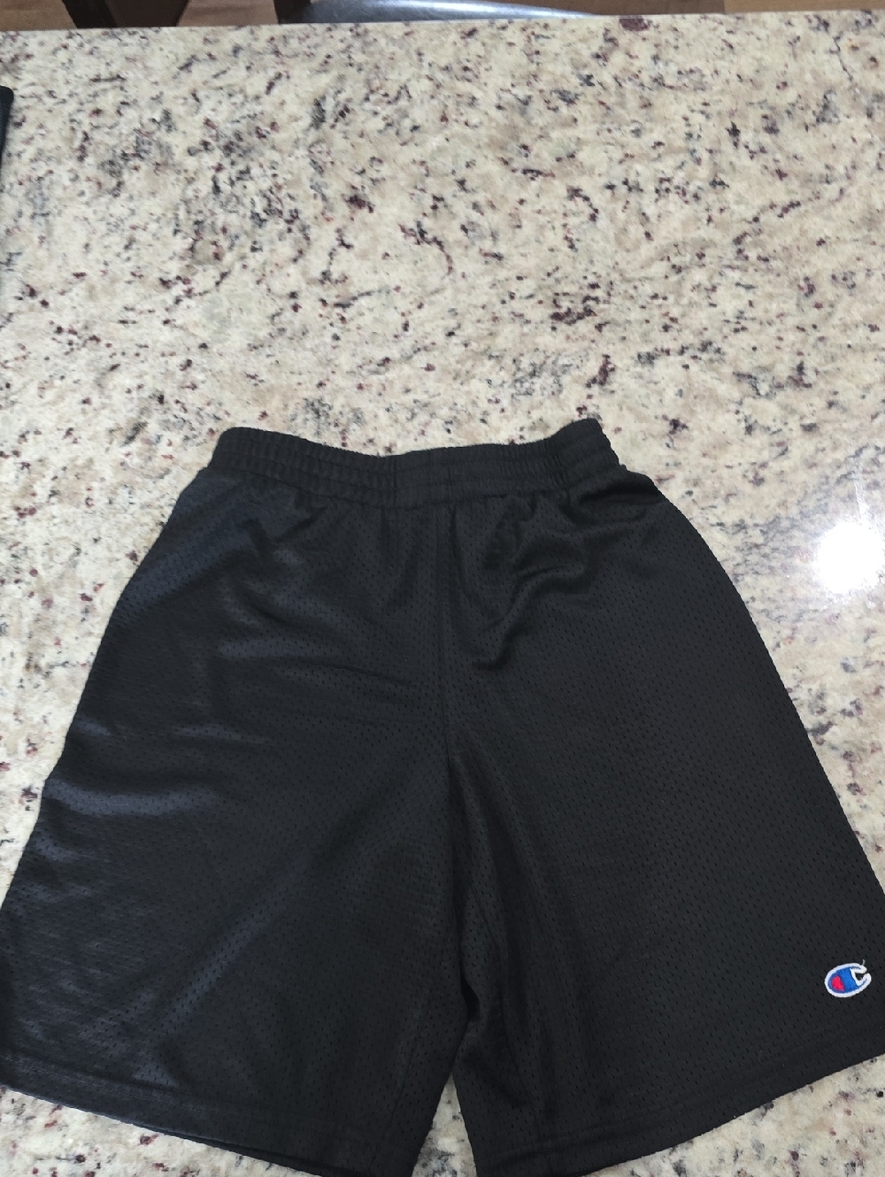 Champion Black Mesh Athletic Shorts for Kids